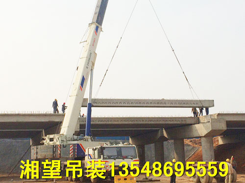 220噸吊車(chē)架設(shè)黃金路橋梁